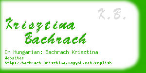 krisztina bachrach business card